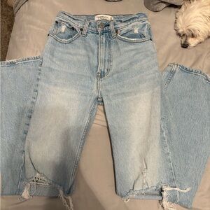 Abercrombie & Fitch Blue Boyfriend Jeans Distressed Vintage Look